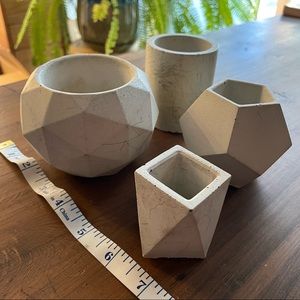 Geometric Concrete Mini Planters